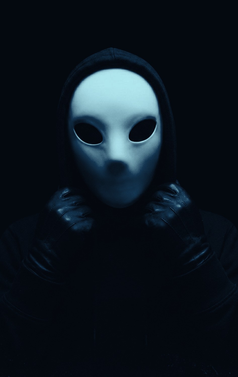 Lemon in a black hood and white mask